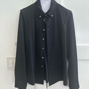 Thailian black suit jacket with snaps. Size 8
